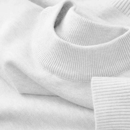Unisex Langarm-Strickpullover mit Rundhalsausschnitt und Rippbündchen