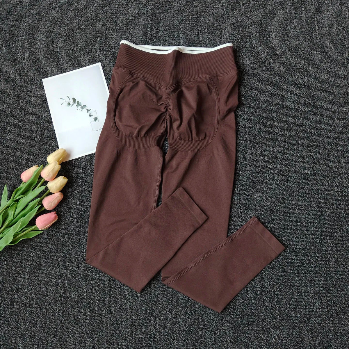 Damen Sport Leggings mit Hoher Taille, Scrunch Butt & Shaping-Effekt
