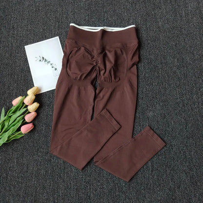 Damen Sport Leggings mit Hoher Taille, Scrunch Butt & Shaping-Effekt