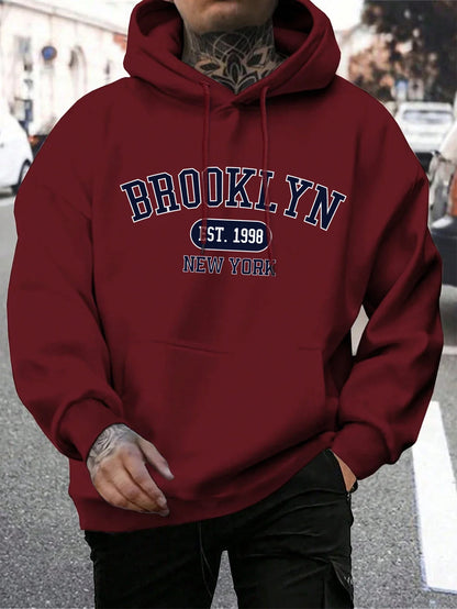 Herren Hoodie mit Kordelzug und Kängurutasche – Verschiedene New York Designs