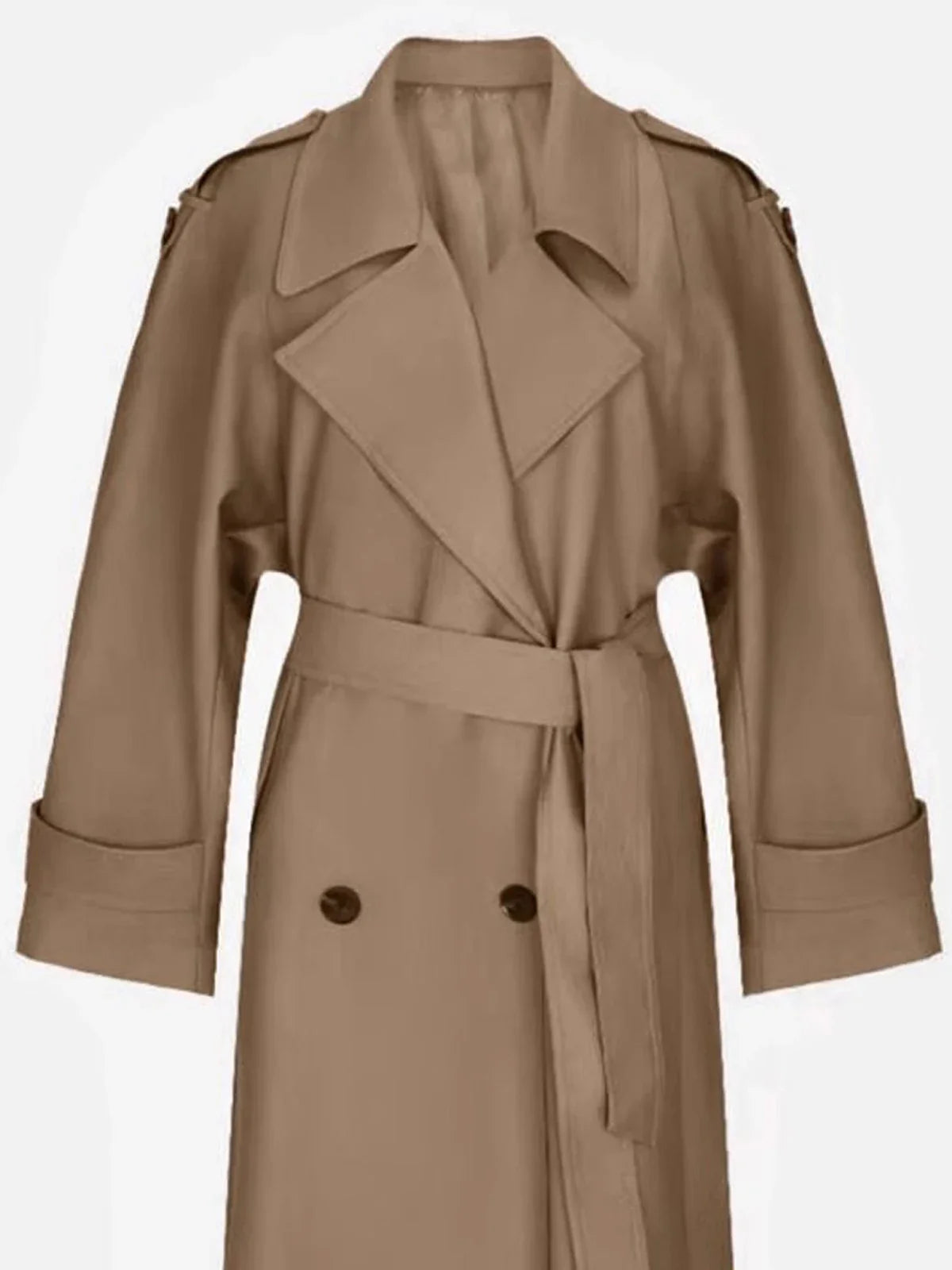 Trenchcoat für Damen mit Gürtel und Doppelreiher