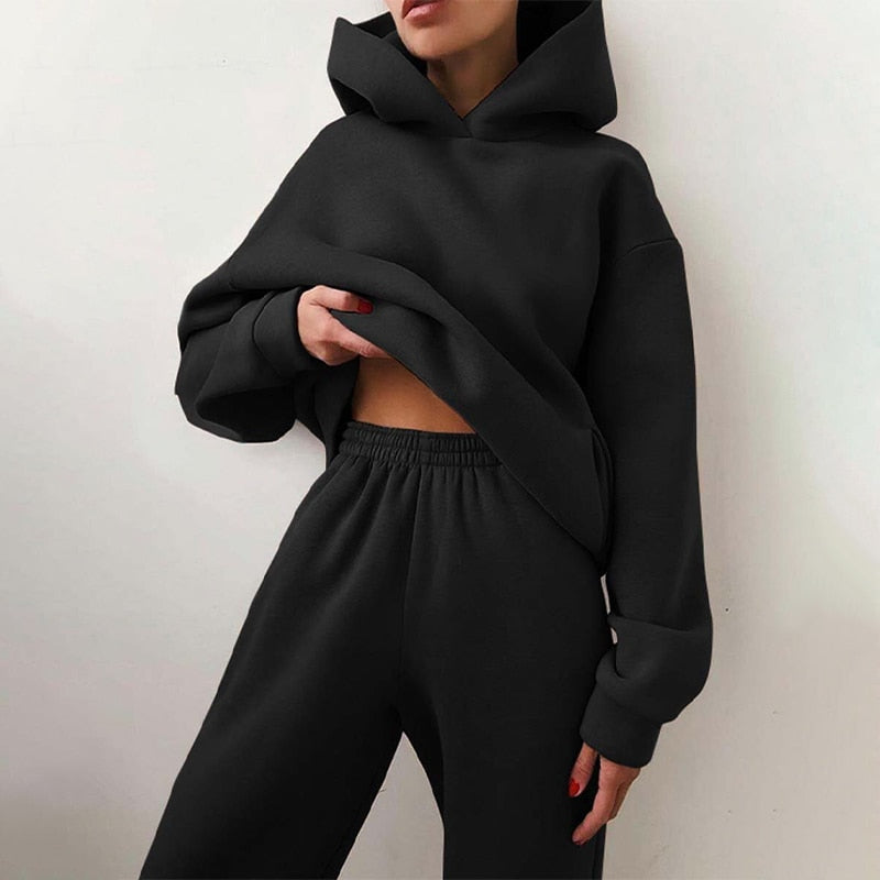 Damen Zweiteiliges Lounge- & Freizeitset mit Hoodie und Jogginghose