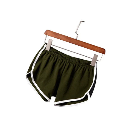 Damen Sportshorts Kurzhose mit elastischem Bund & Kontraststreifen