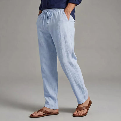 Herren Freizeithose mit Kordelzug und geradem Bein – Leichte Sommerhose