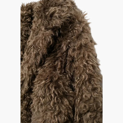 Damen Kuscheliger Plüschmantel im Vintage-Stil – Winterjacke für modische Outfits