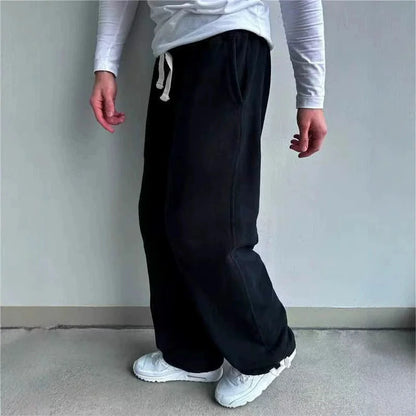 Unisex Jogginghose Schwarz – Bequeme Freizeithose mit Kordelzug und Seitentaschen