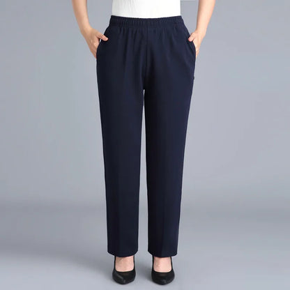 Damen Freizeithose mit Gummibund & Reißverschlusstaschen