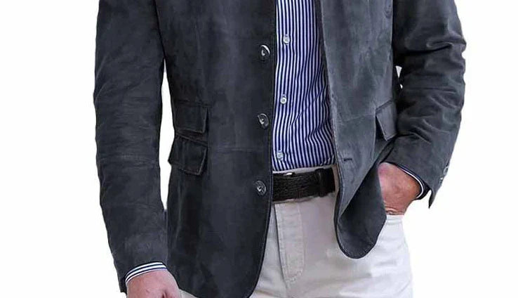 Herren Stehkragen Sakko – Eleganter Freizeit- und Business-Blazer im modernen Look