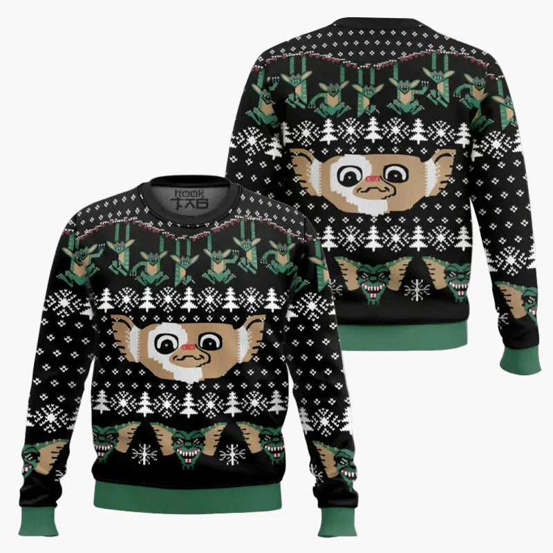 Herren Weihnachtspullover Gremlins Ugly Christmas Sweater – Lustiger Fanartikel für Weihnachten