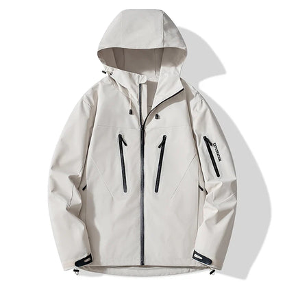 Unisex Outdoor-Jacke mit Kapuze & Reißverschlusstaschen