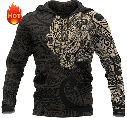 Hoodie mit Kapuze, Langarm, Allover-Print, grafisches Muster