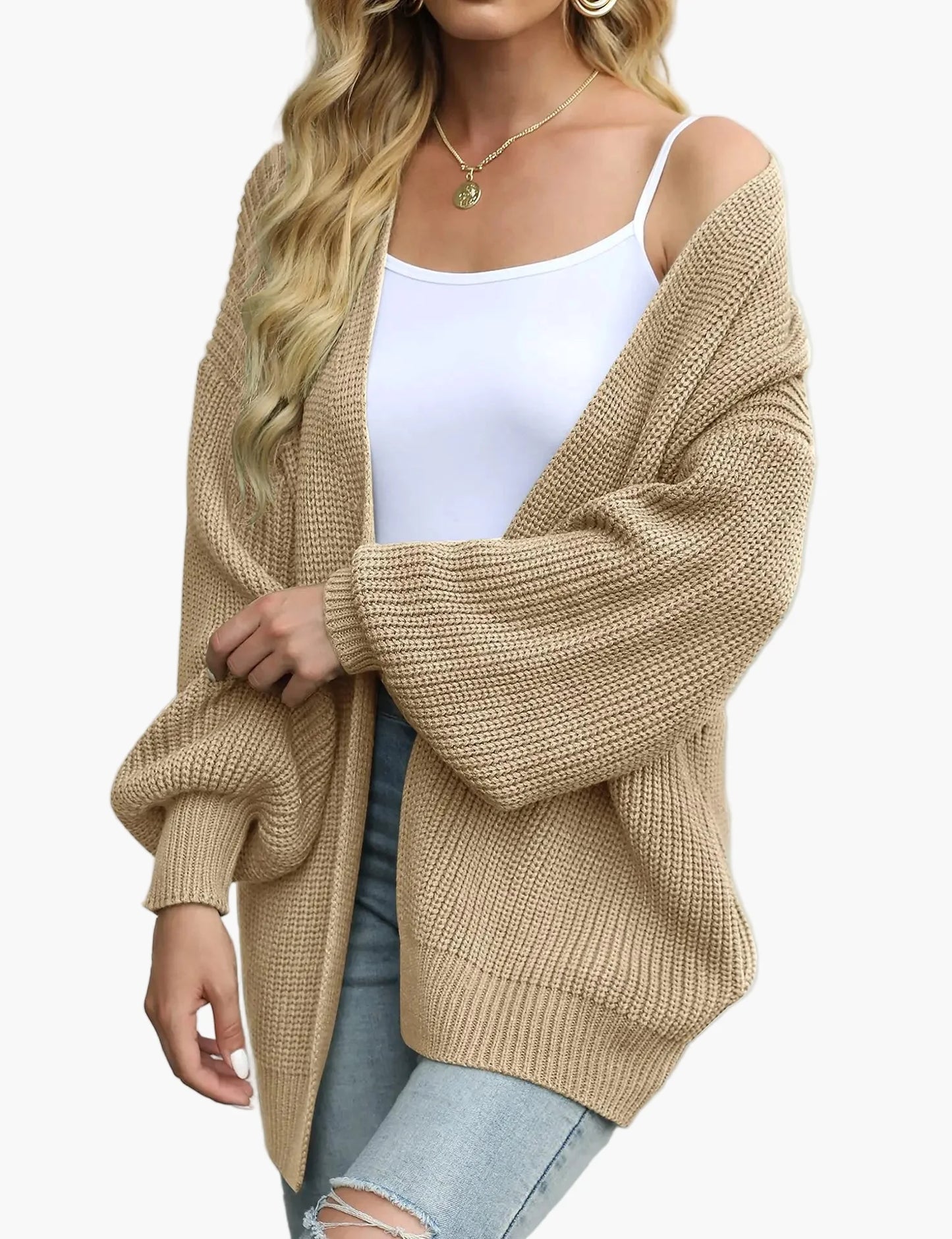 Damen Strick-Cardigan im Oversize-Look – Lässiger Herbst- und Winter-Style