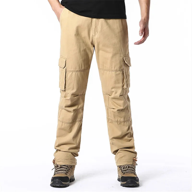 Herren Cargo Hose Freizeithose mit Taschen Outdoor Arbeitshose