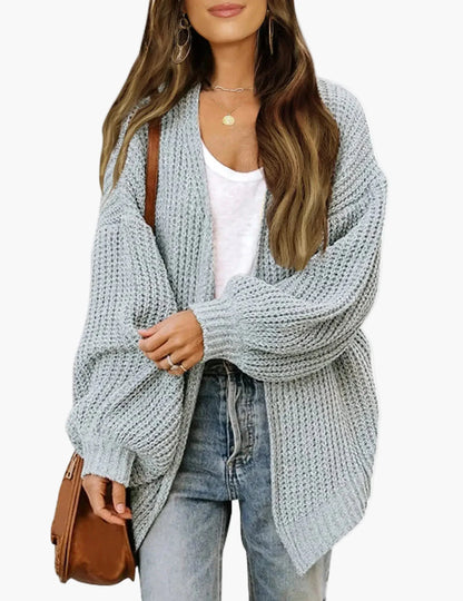 Damen Strick-Cardigan im Oversize-Look – Lässiger Herbst- und Winter-Style