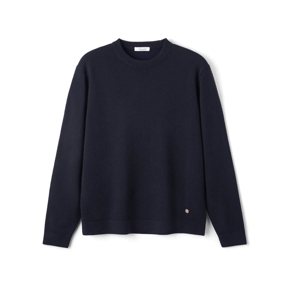 Unisex Langarm Pullover Rundhals Ausschnitt aus Feinstrick