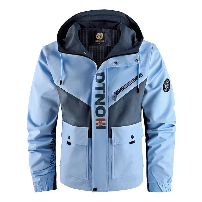 Herren Outdoor Jacke mit Kapuze & Reißverschluss Mehrfarbig