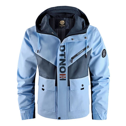 Herren Outdoor Jacke mit Kapuze & Reißverschluss Mehrfarbig