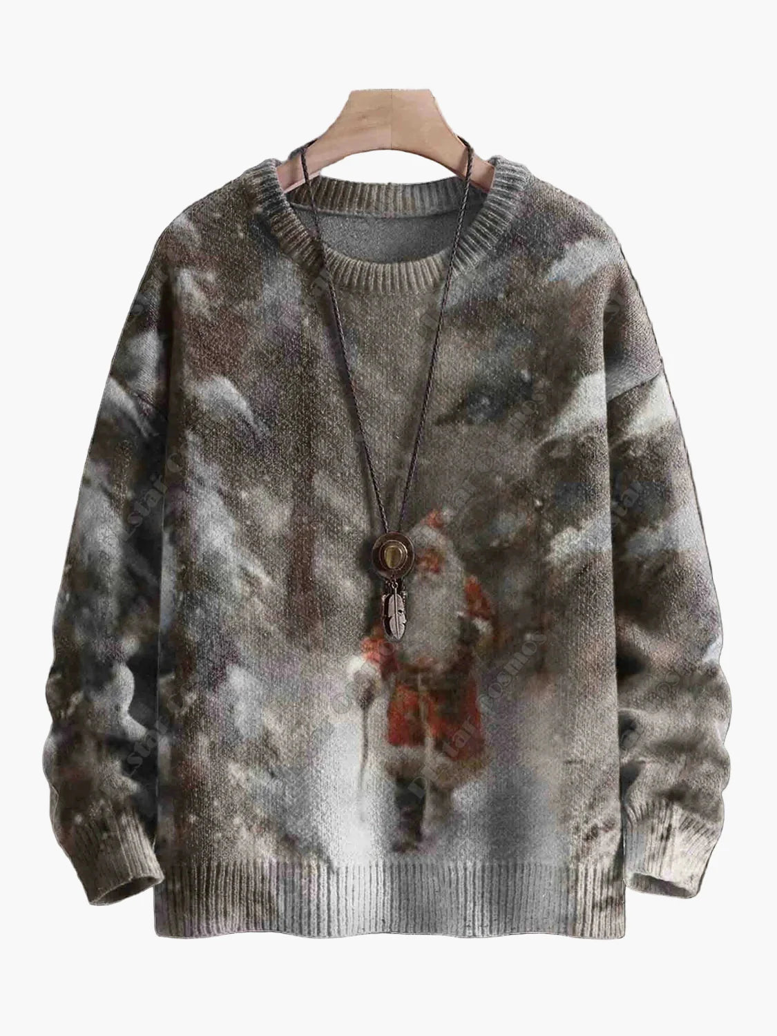 Damen Weihnachtspullover mit 3D-Stickereien – Lustiger Strickpullover im Festtagsstil