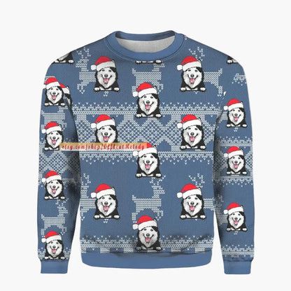 Herren Weihnachts-Pullover Lustig Ugly Christmas Sweater „Christmas Bros“ mit Santa & Jesus – Perfekt für Weihnachtsfeiern