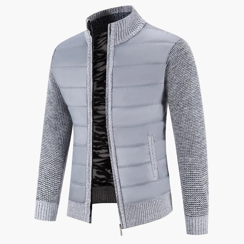 Herren Steppstrickjacke mit Reißverschluss – Modischer Freizeit- und Alltagsbegleiter
