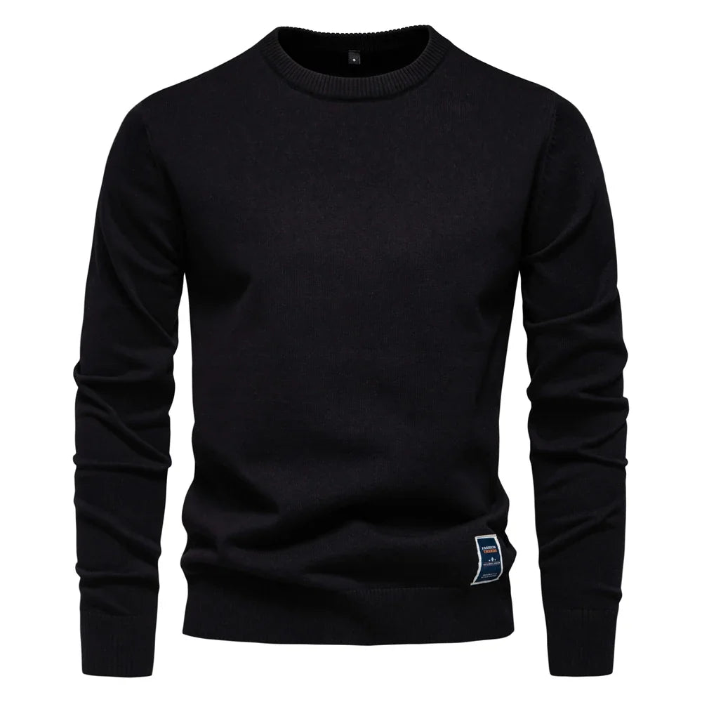 Herren Pullover Rundhalsausschnitt Feinstrick Langarm Verschiedene Farben