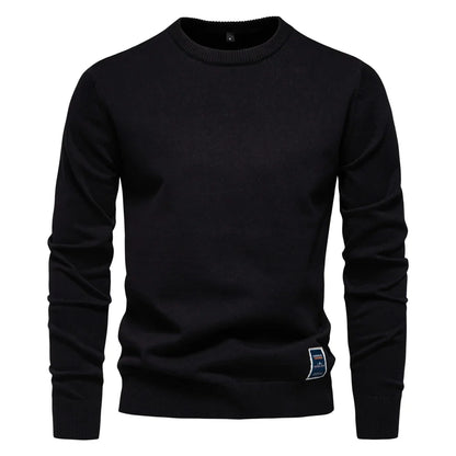 Herren Pullover Rundhalsausschnitt Feinstrick Langarm Verschiedene Farben