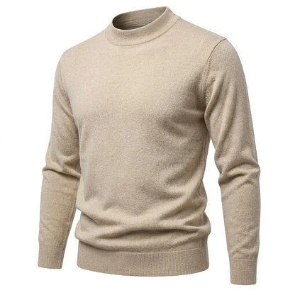 Herren Mock-Neck Pullover Langarm Basic