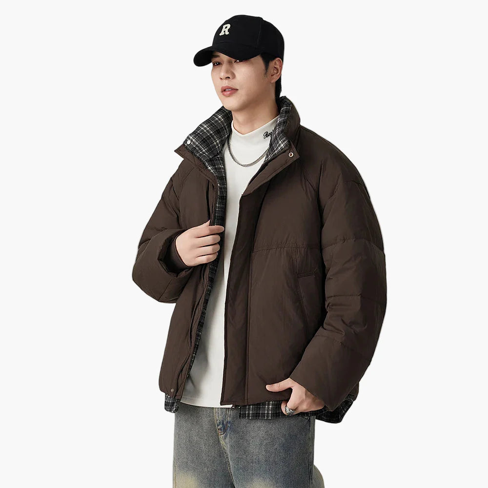 Herren Oversized Pufferjacke im Streetwear-Stil für Alltag und Freizeit