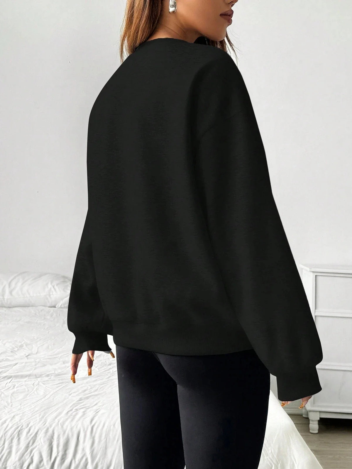 Unisex Basic Rundhals Sweatshirt Langarmshirt Grau