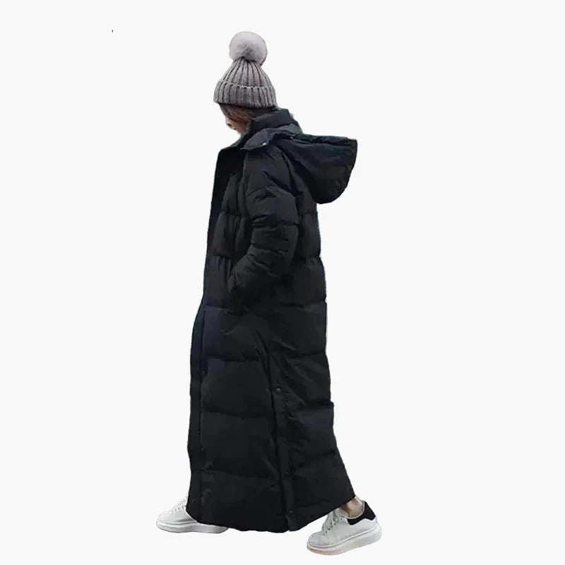 Damen Winter Steppmantel Lang – Modischer Outdoor Daunenmantel für kalte Tage