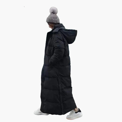 Damen Winter Steppmantel Lang – Modischer Outdoor Daunenmantel für kalte Tage