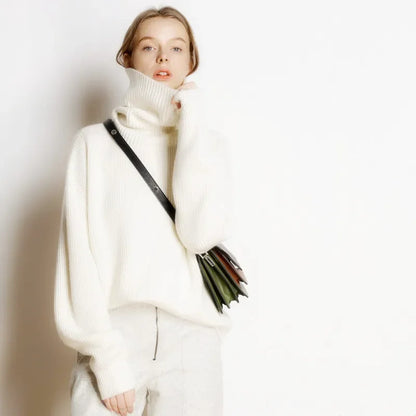 Damen Strickpullover mit Rollkragen – Modisch und Bequem für Alltag und Büro