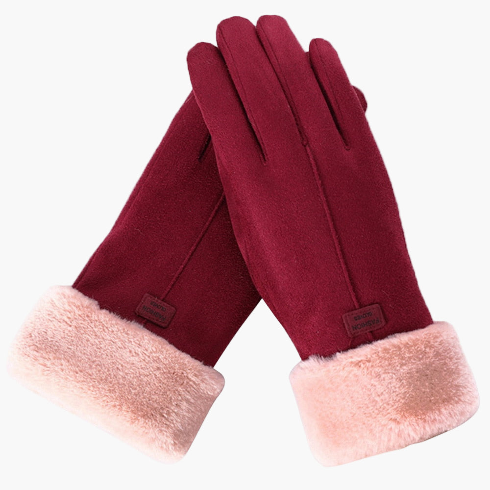 Damen Winterhandschuhe mit Fleecefutter – Warm, Wasserdicht & Touchscreen-kompatibel – Stilvolle Outdoor-Handschuhe