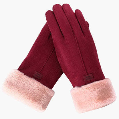 Damen Winterhandschuhe mit Fleecefutter – Warm, Wasserdicht & Touchscreen-kompatibel – Stilvolle Outdoor-Handschuhe