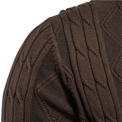 Herren Strickjacke Cardigan mit Schalkragen & Rautenmuster