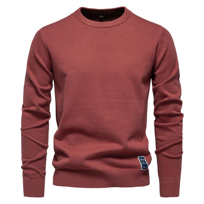Herren Pullover Rundhalsausschnitt Feinstrick Langarm Verschiedene Farben