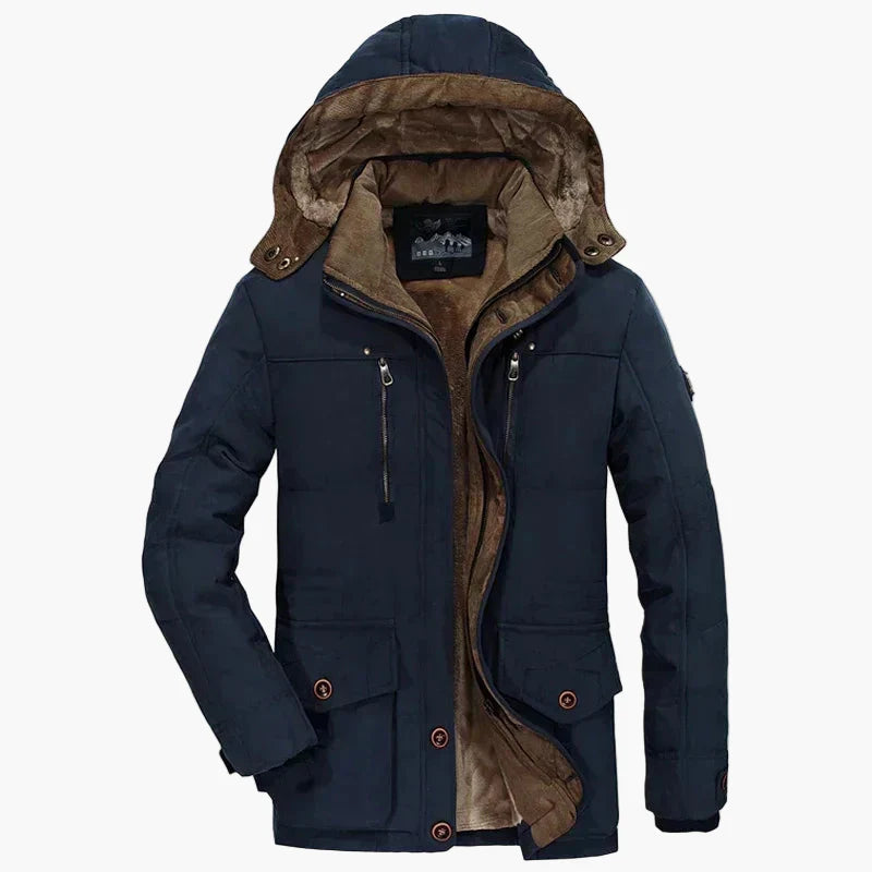 Herren Winter Parka Jacke mit Kapuze – Outdoor Warm Gefüttert, Freizeit & Alltag