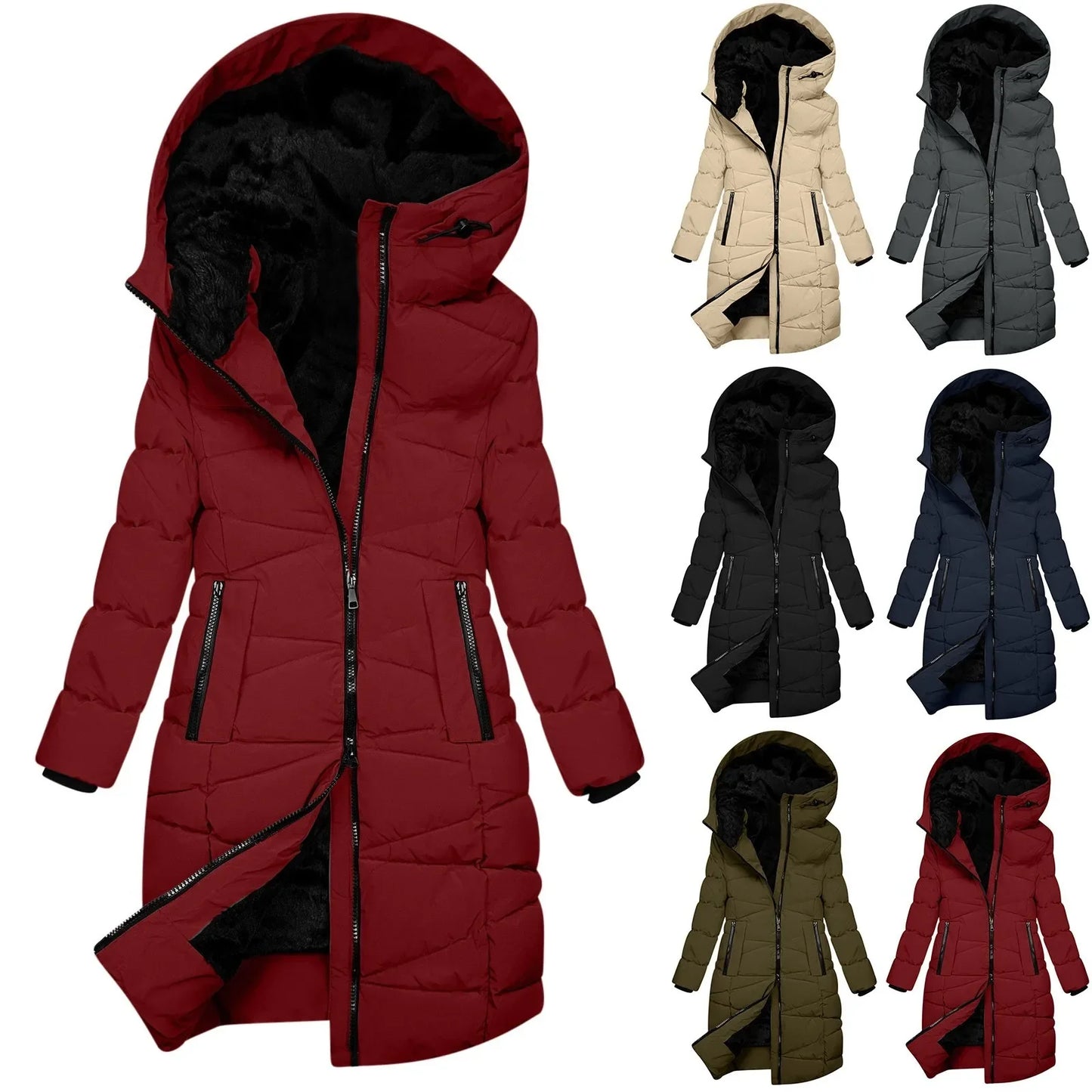 Damen Wintermantel mit Extragroßer Kapuze – Stylischer Kälteschutz für den Alltag