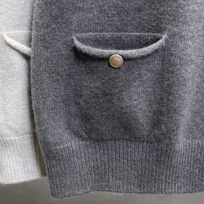 Damen Strickweste mit Knopfleiste und Rundhalsausschnitt, verschiedene Farben