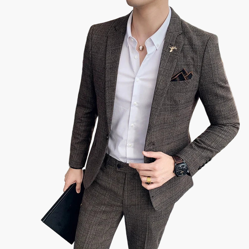 Herren Business Anzug Set – Moderner Slim Fit Anzug für Büro und besondere Anlässe