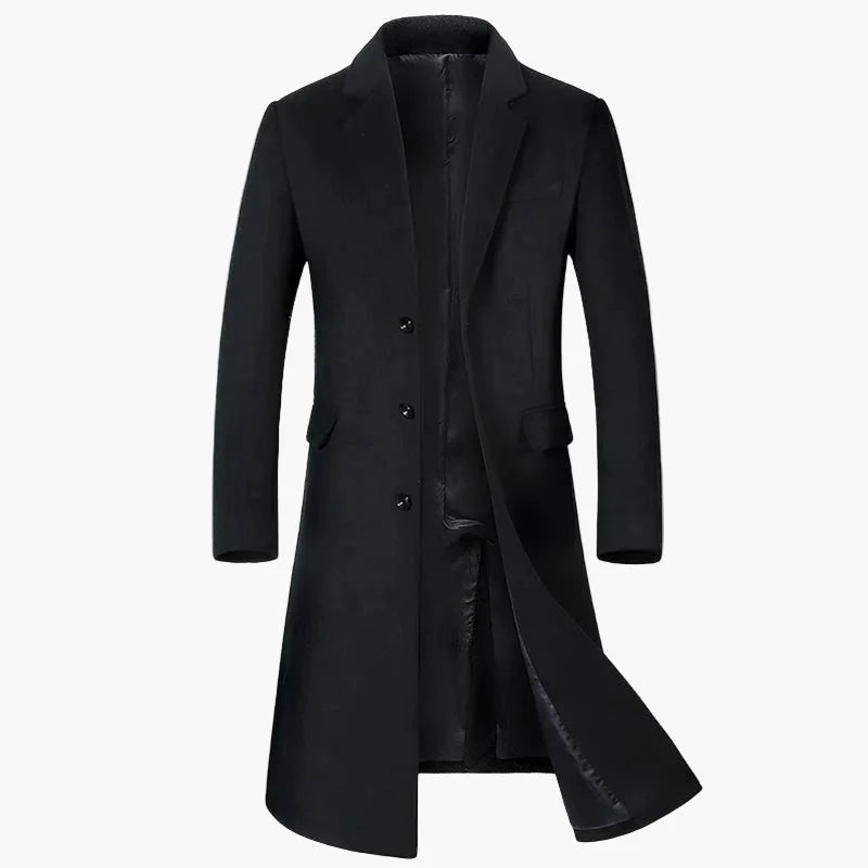 Herren Eleganter Business Mantel – Klassischer Langer Blazer für Büro & Alltag