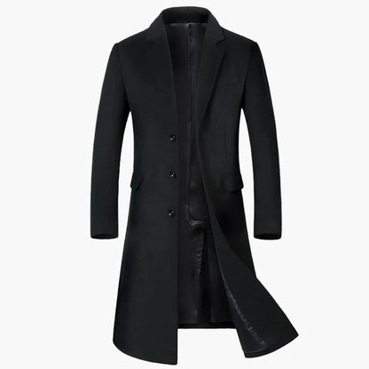 Herren Eleganter Business Mantel – Klassischer Langer Blazer für Büro & Alltag