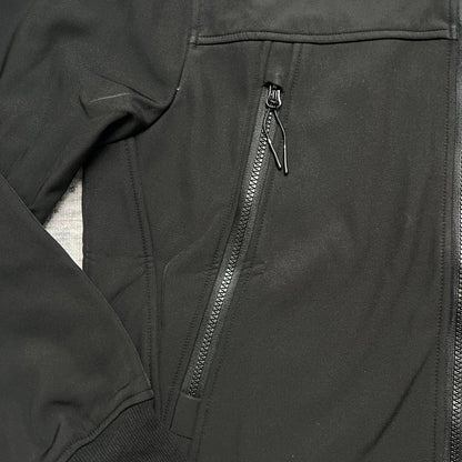 Unisex Kapuzenjacke Softshell mit Brillen-Kapuze Schwarz