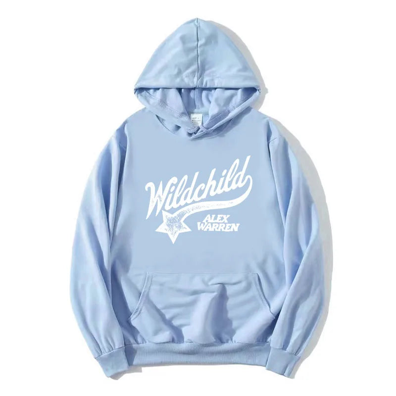 Hoodie mit Kordelzug und Kängurutasche – “Wildchild” Print vorne