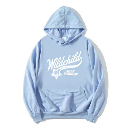 Hoodie mit Kordelzug und Kängurutasche – “Wildchild” Print vorne