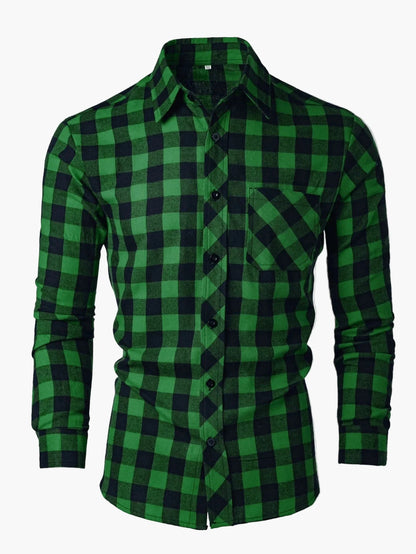 Herren Flanellhemd Kariert – Modisches Freizeithemd Slim Fit – Lässig & Vielseitig für Alltag und Outdoor