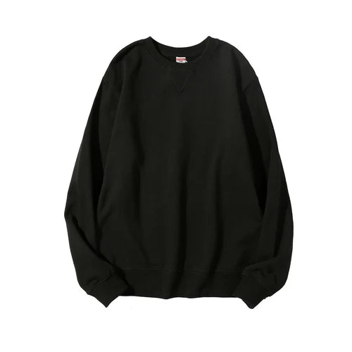 Unisex Langarm Sweatshirt Rundhals Grau meliert