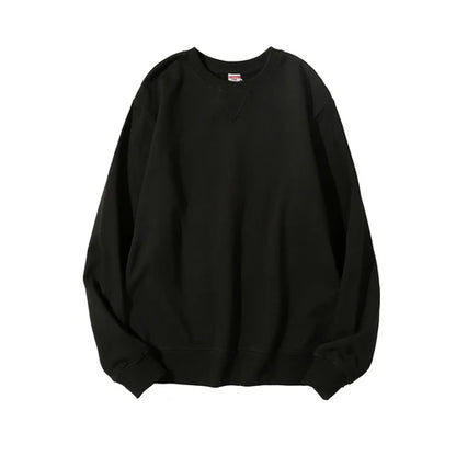 Unisex Langarm Sweatshirt Rundhals Grau meliert