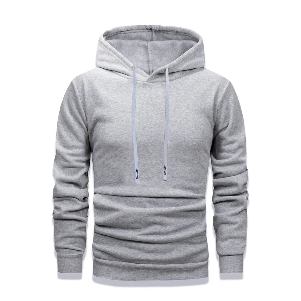Herren Hoodie Unifarben Kapuzenpullover mit Kängurutasche