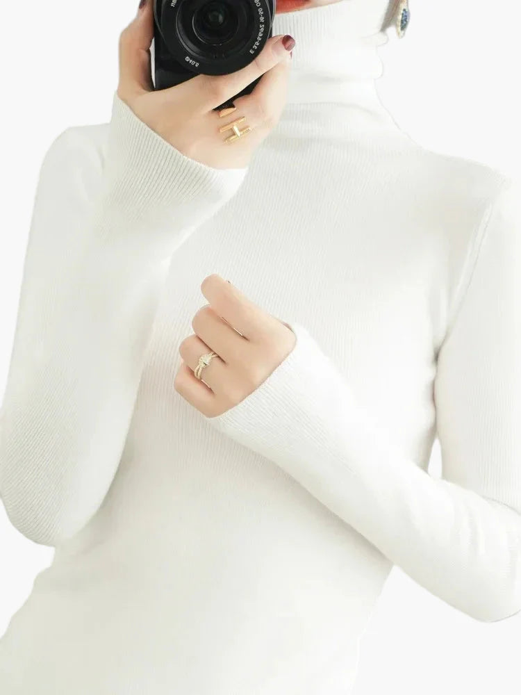 Damen Rollkragenpullover Elegant Weich Modern Alltag & Büro